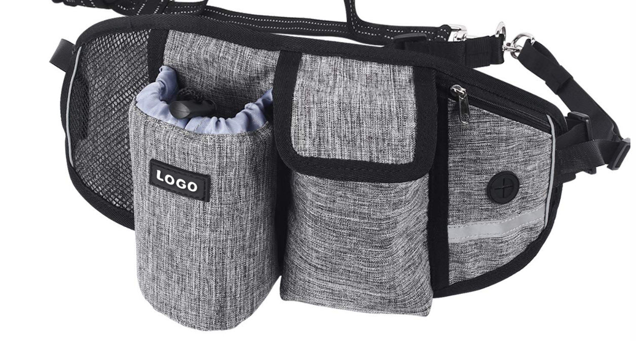 Hands-Free Dog Running Leash with Storage Waist Bag