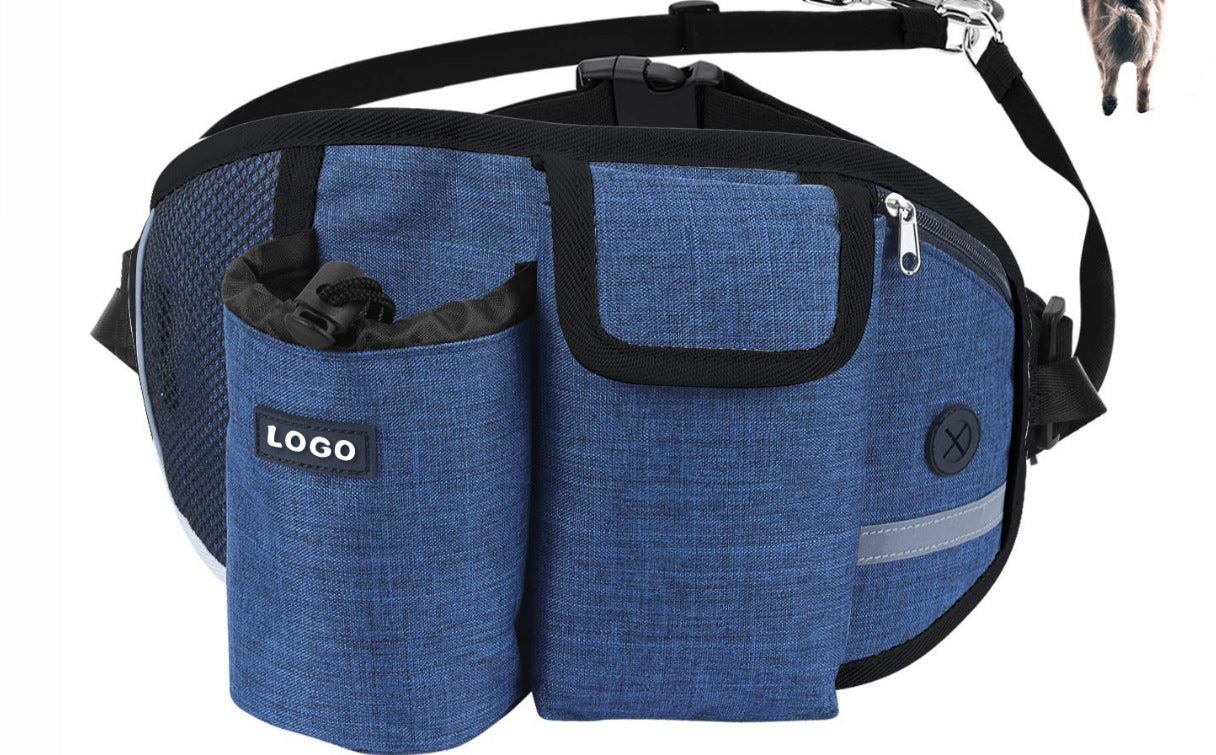 Hands-Free Dog Running Leash with Storage Waist Bag