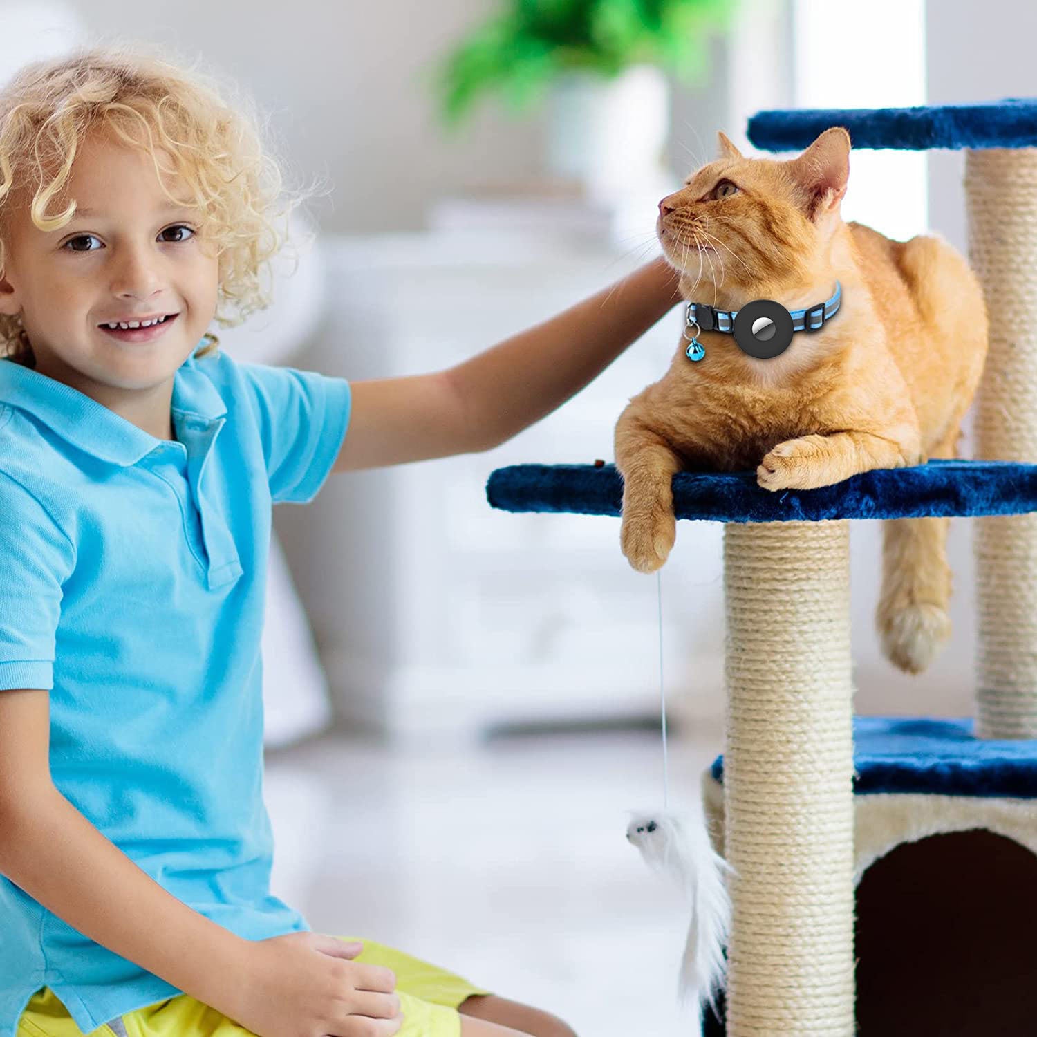 Anti-Lost AirTag Pet Collar – Safe, Adjustable & Reflective