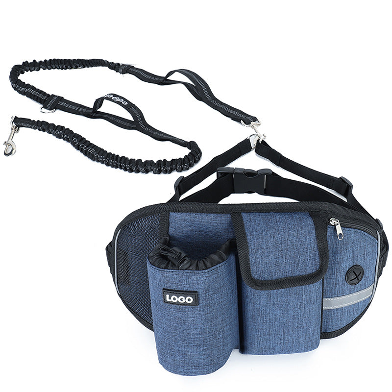 Hands-Free Dog Running Leash with Storage Waist Bag