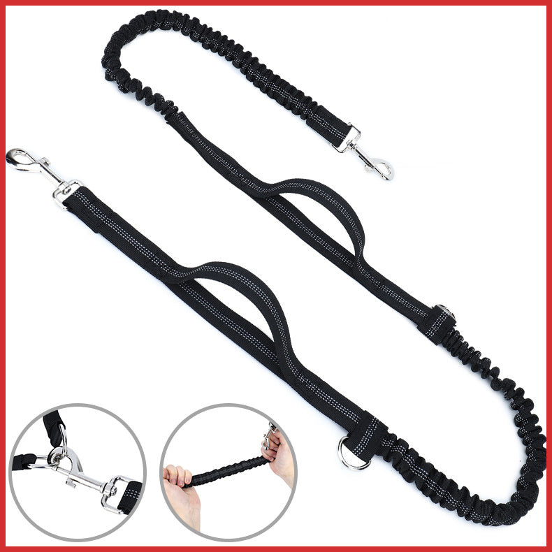 Hands-Free Dog Running Leash with Storage Waist Bag