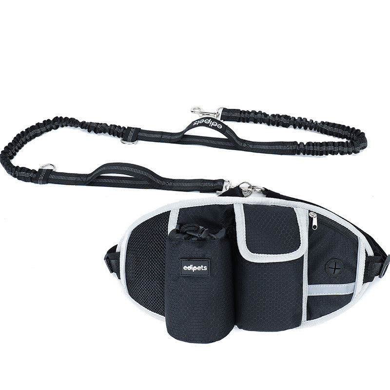 Hands-Free Dog Running Leash with Storage Waist Bag